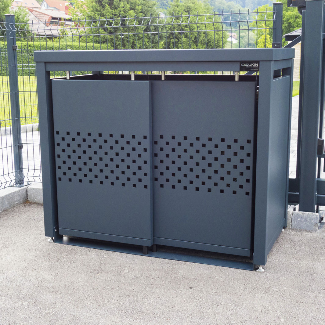 Recycling bin enclosure - StyleOUT® 2x120 QUBIS - Dukin d.o.o.