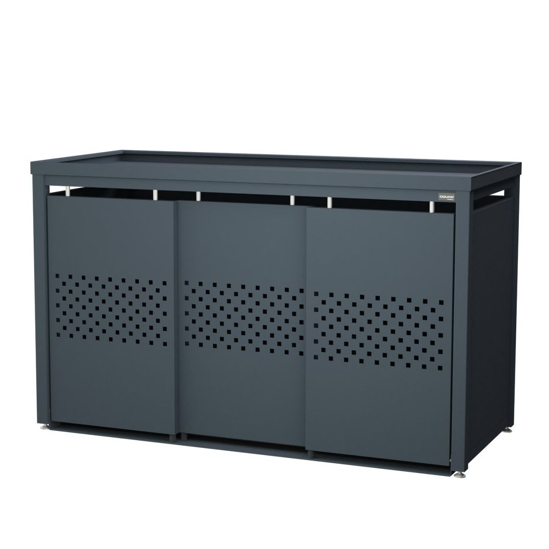 Recycling bin enclosure StyleOUT® 3x240 QUBIS Dukin d.o.o.