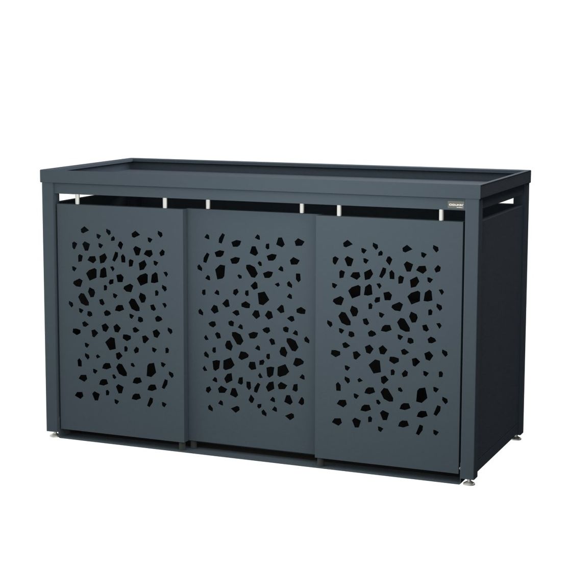 Recycling bin enclosure - StyleOUT® 3x240 TOMO - Dukin d.o.o.