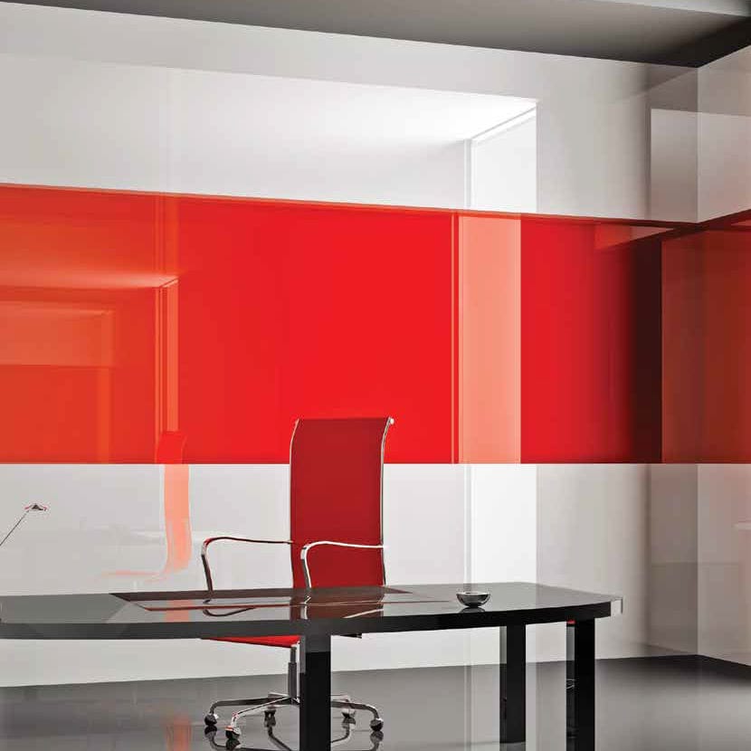 Float glass panel Şişecam safety / lacquered / for partition wall