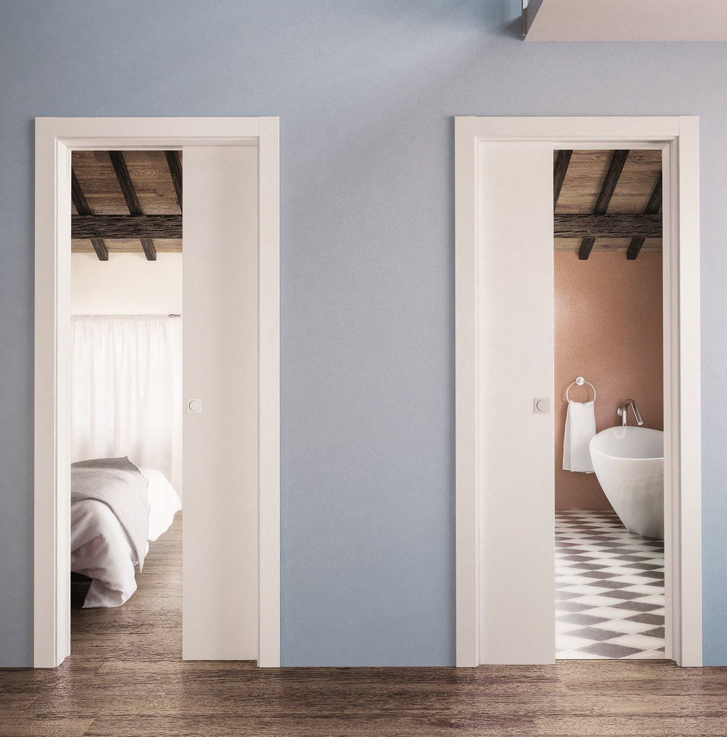 Sliding door pocket system BILATERAL CAVITY FRAME Premium Sliding Doors