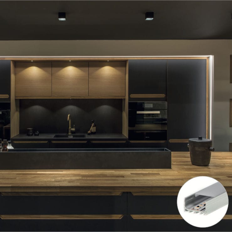 Surface mounted lighting profile SLC B3 The Light Group LED