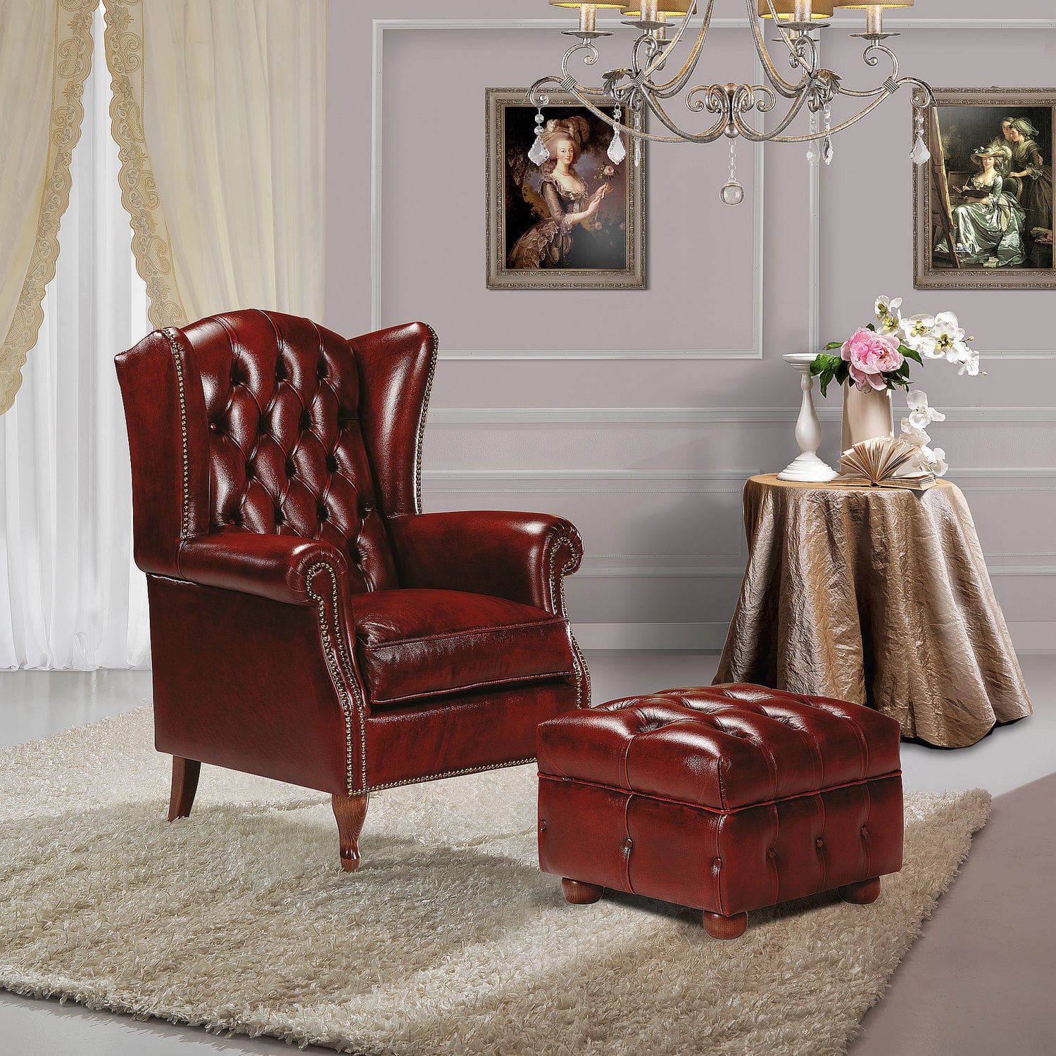Traditional armchair - BERGER - DI MARCO INTERIOR SOFA - fabric