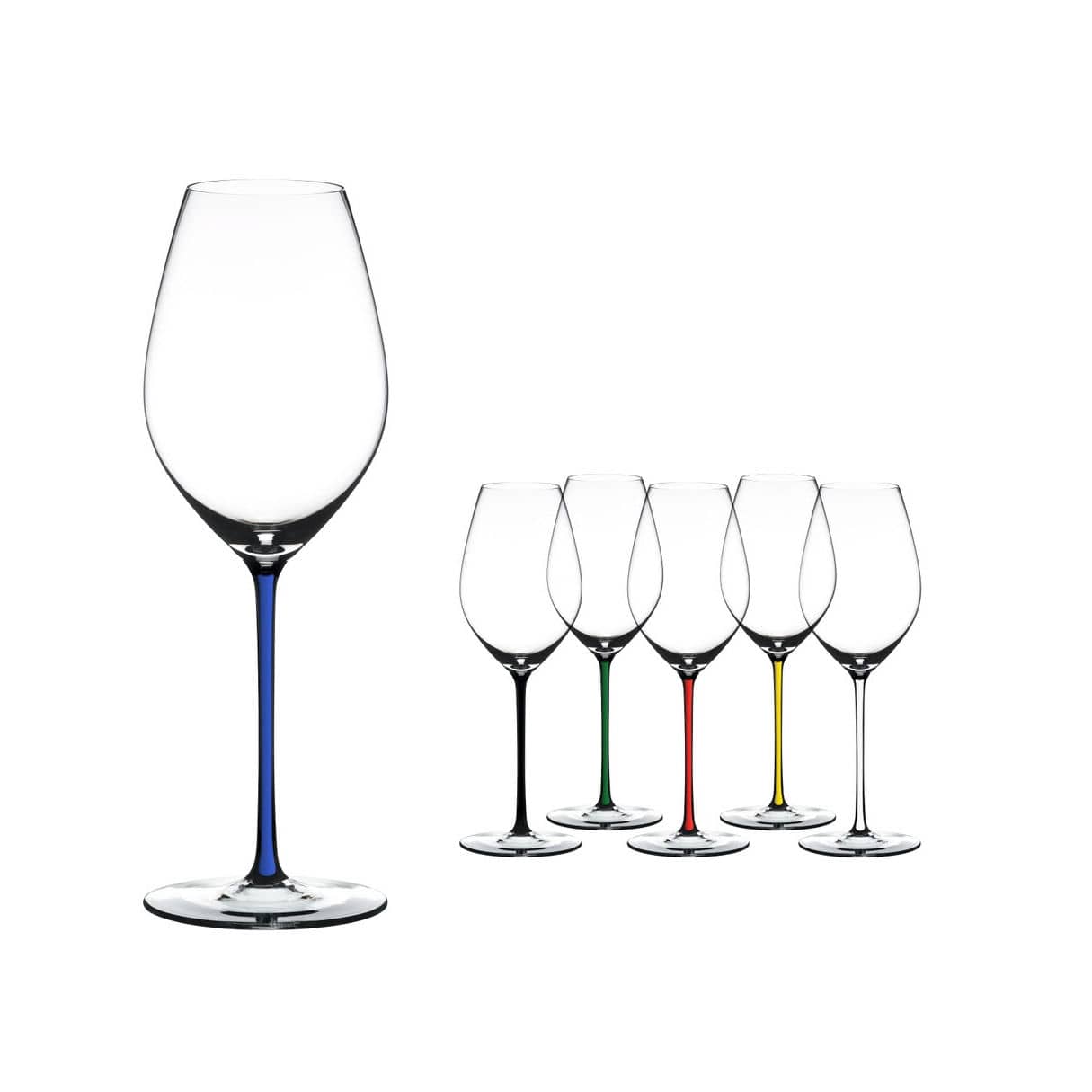 riedel coloured stem glasses