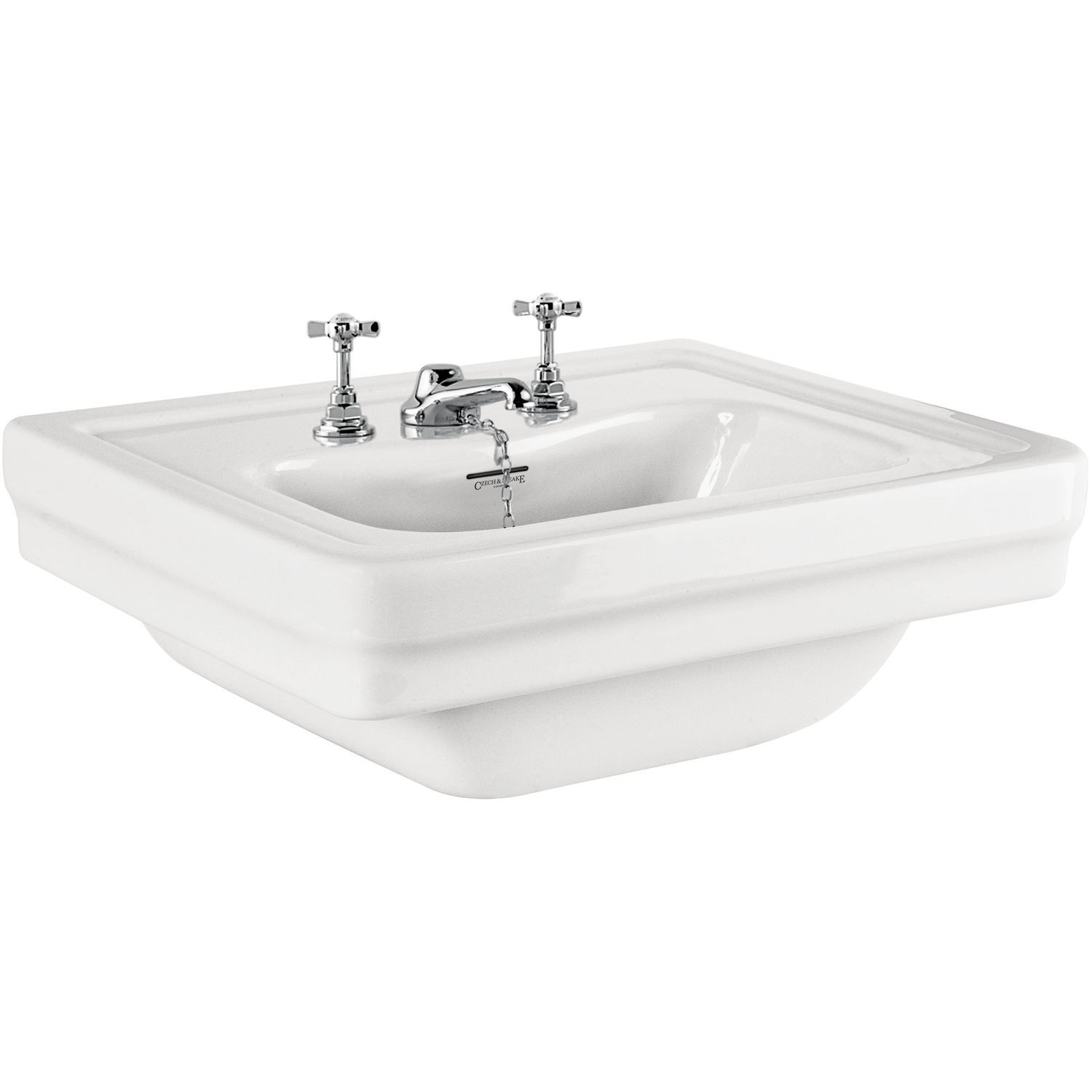 Freestanding hand basin 60 450 599 22 Czech & Speake rectangular