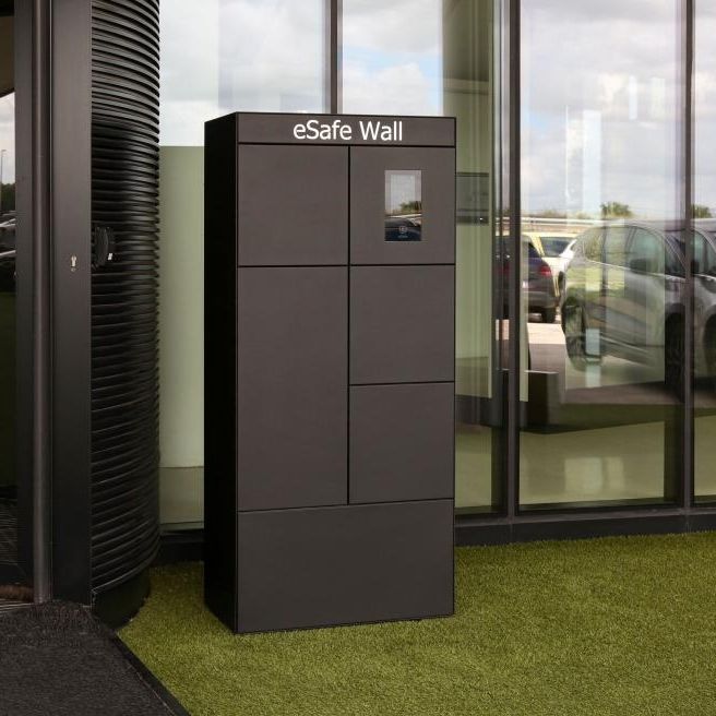 Parcel locker with post - MULTI USER - eSafe - multiple / smart / with ...