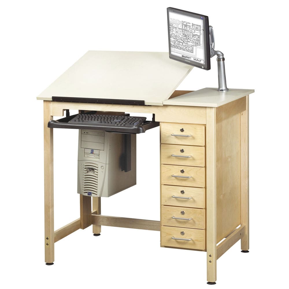 Maple drafting table CDTC71 DIVERSIFIED WOODCRAFTS plastic