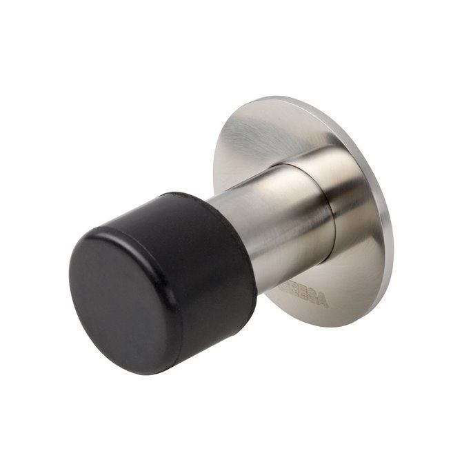 Brushed stainless steel door stop - 911125 - Geesa - polished