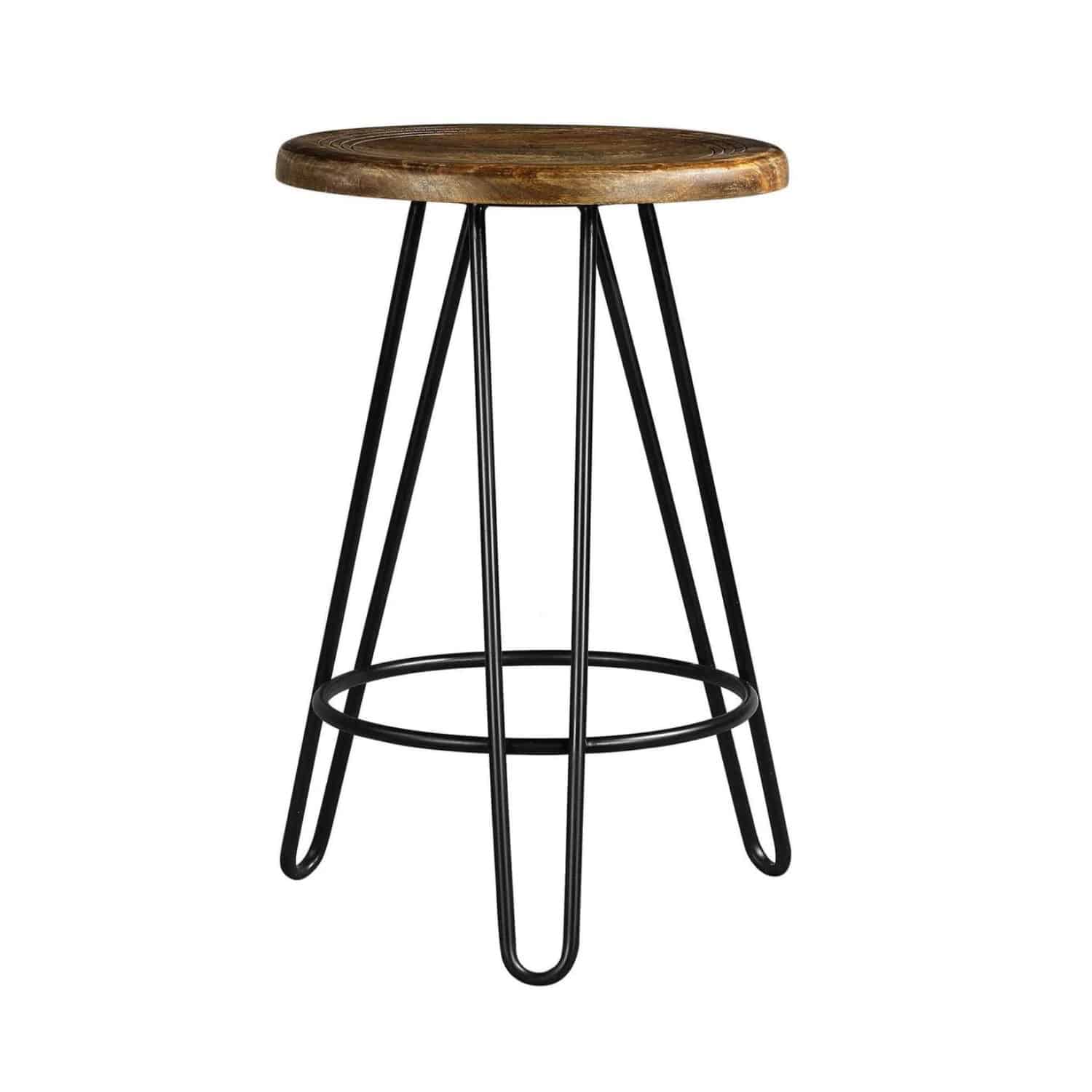 Contemporary bar stool - BARRI - Furniture BoutiQ - solid wood / iron ...