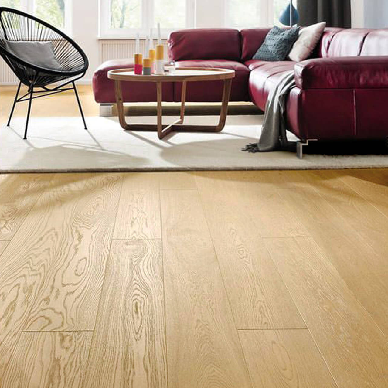 Solid parquet floor - NOBLESS VERNIS - Décoplus Parquets - european oak ...