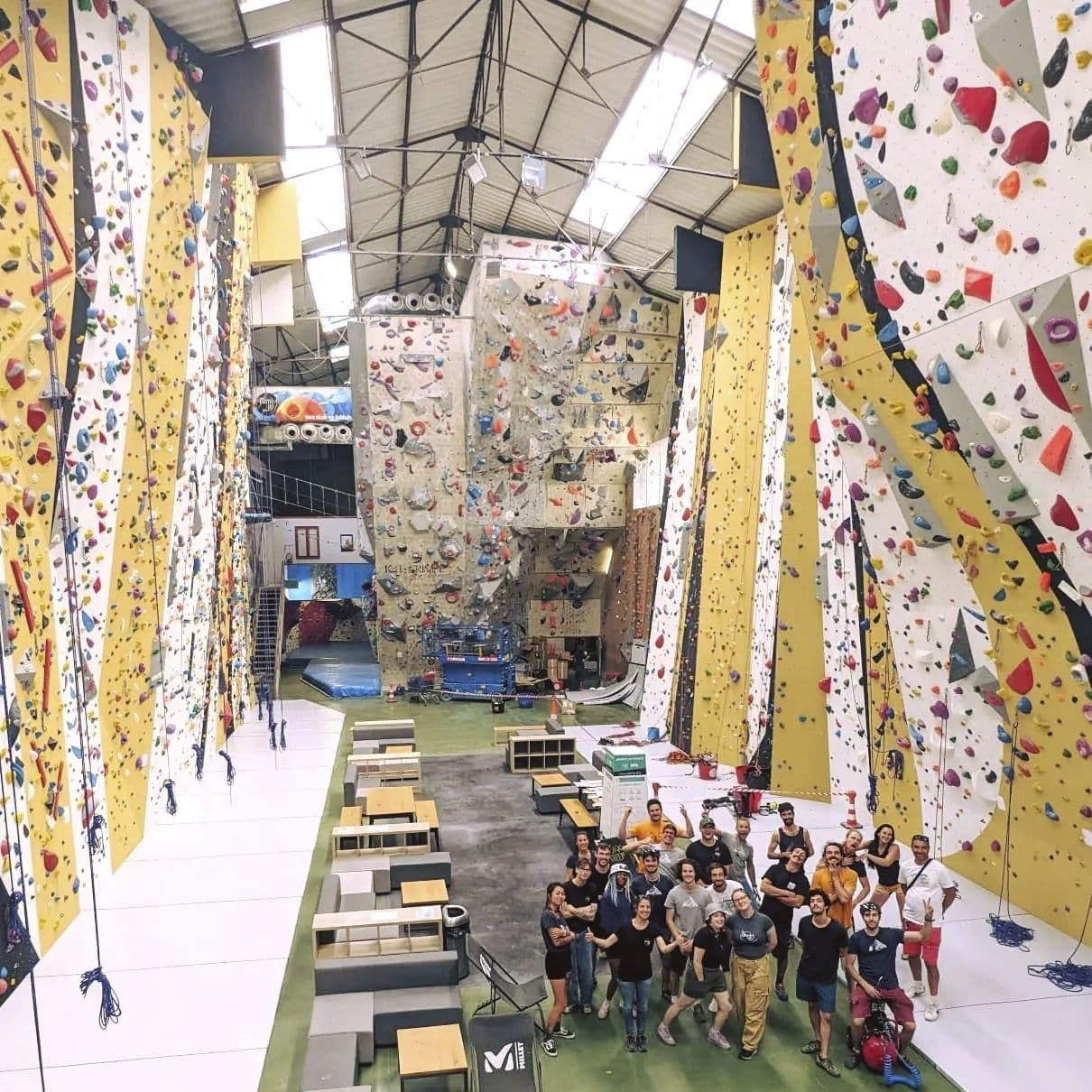 Fixed climbing wall - LYON GERLAND - ESCATECH - for public building ...