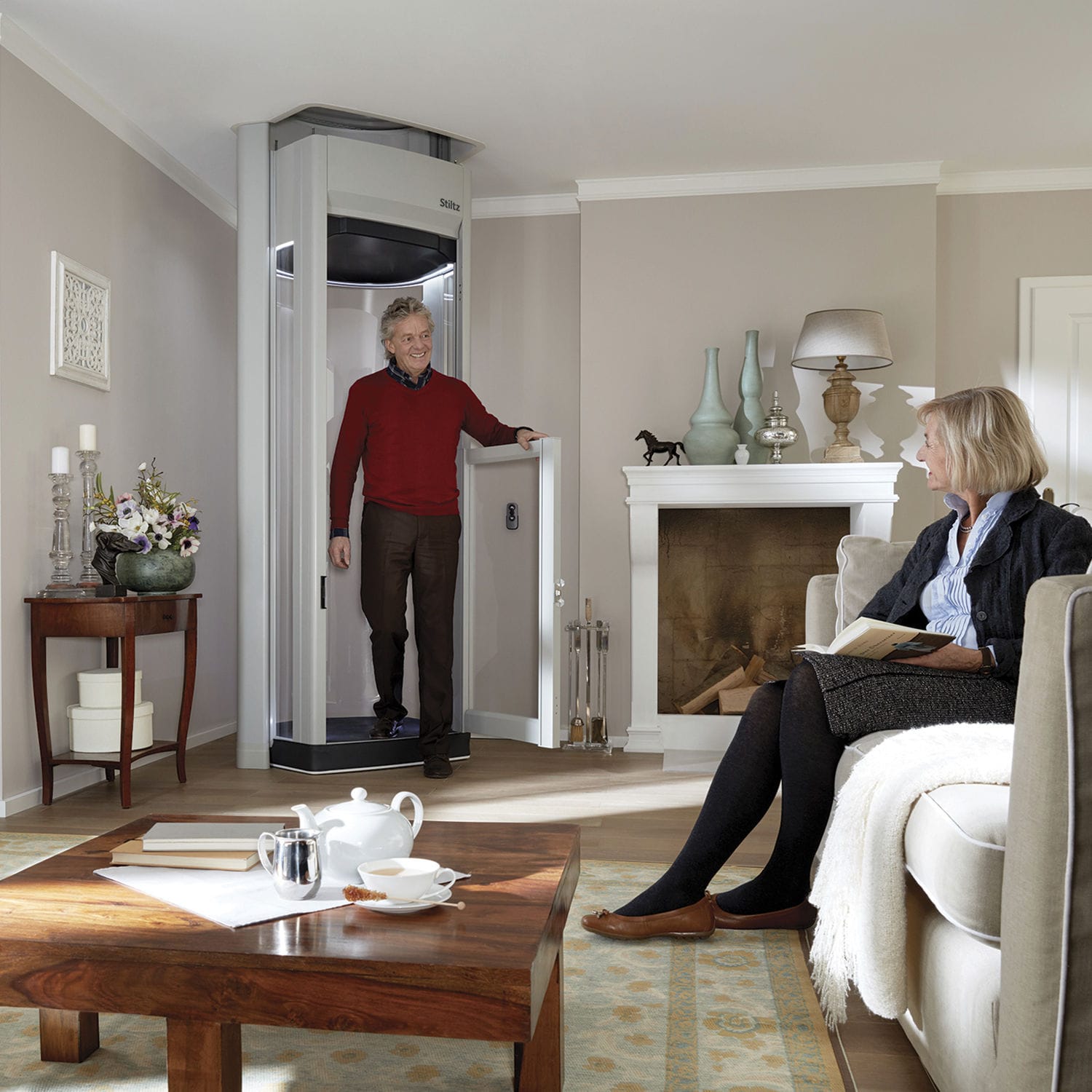 Home elevator HOMELIFT ST Liftech electric / panoramic / machine roomless