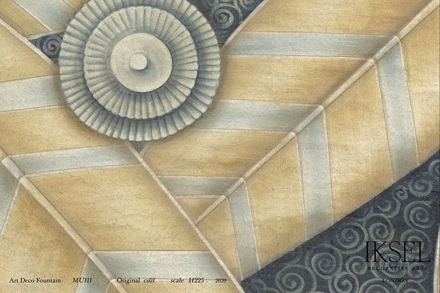 Contemporary wallpaper - MU111 Art Deco Fountain Original