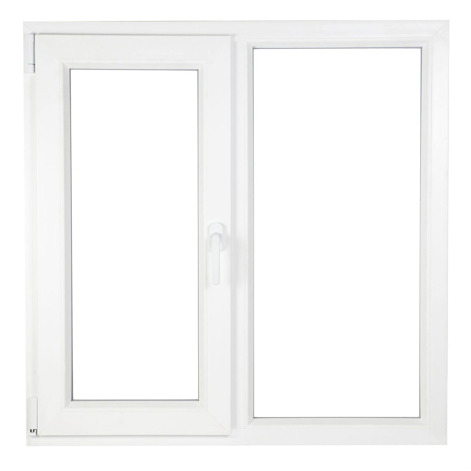 Tilt-and-slide window - VitraQ - PVC / double leaf / white