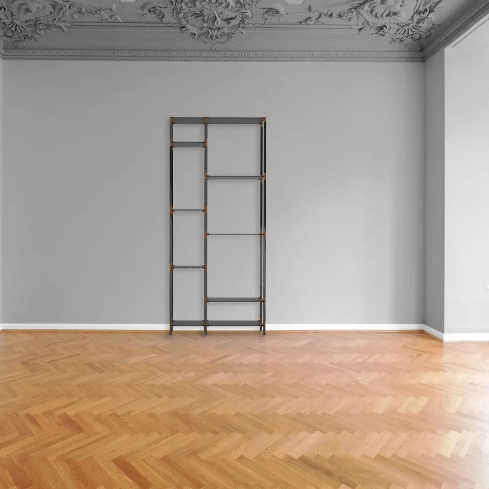 Wallmounted shelving system 100 tRACK by Kesseböhmer GmbH self