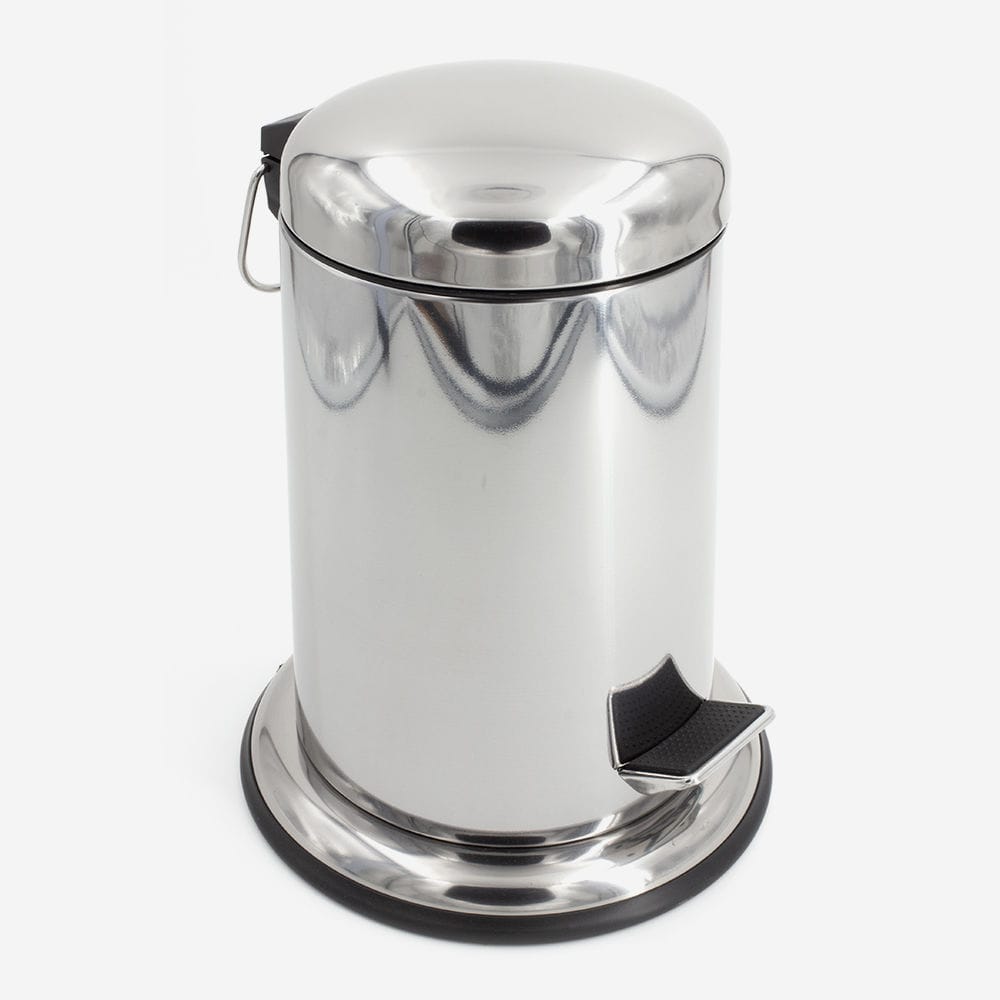 Bathroom trash can - Retro - BATH BAZAAR - stainless steel / foot ...