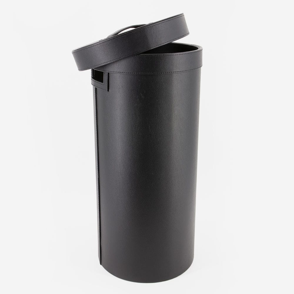 Synthetic leather laundry basket HUDSON BATH BAZAAR