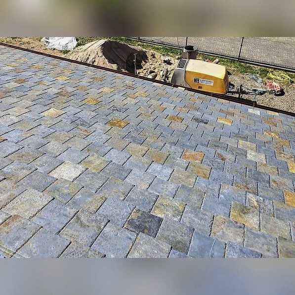 Flat roofing Multi Color BRAZILIAN STONES slate / roof tile look