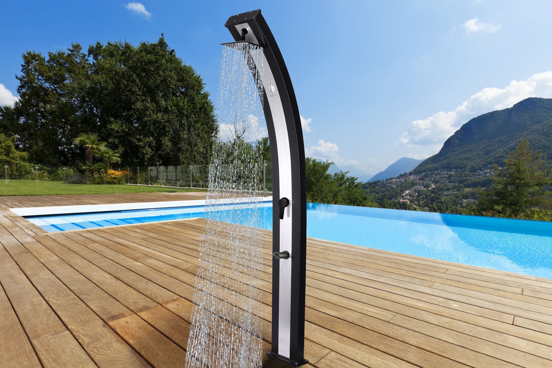 Pool outdoor shower - ELLA-NERA - SINED | Indoor and outdoor showers - foot  / solar / aluminum