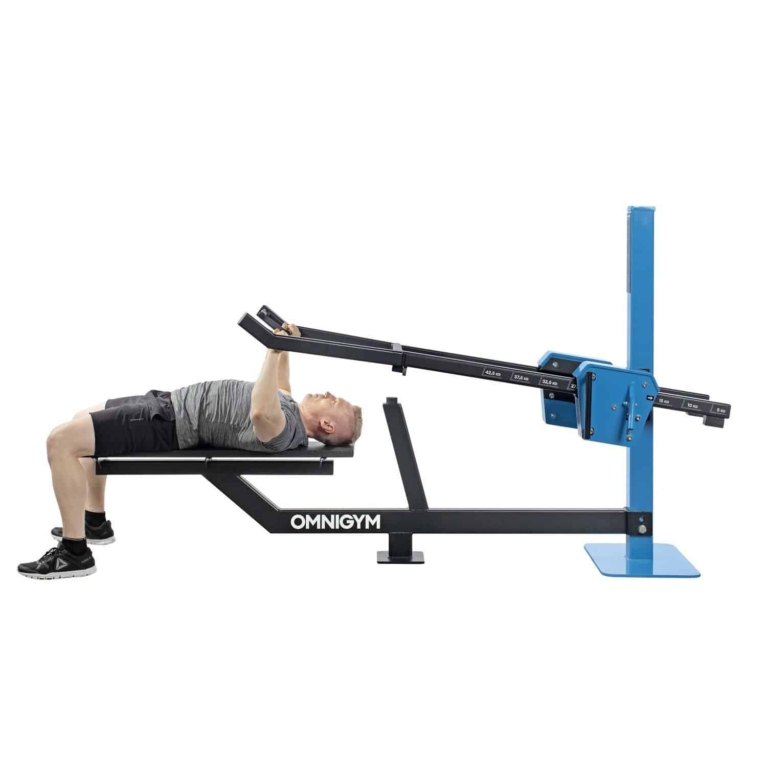 Chest press weight training machine Omnigym Oy outdoor / commercial