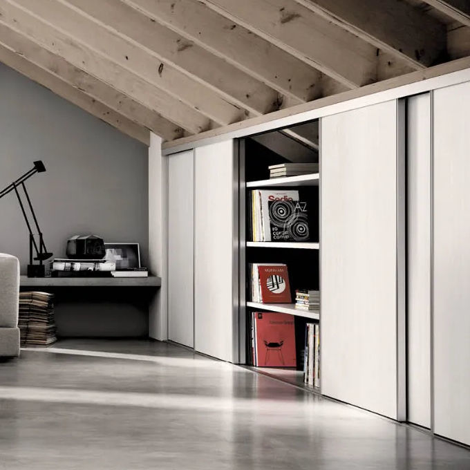 Interior door Grounded LIKE doal aluminum / sliding / contemporary