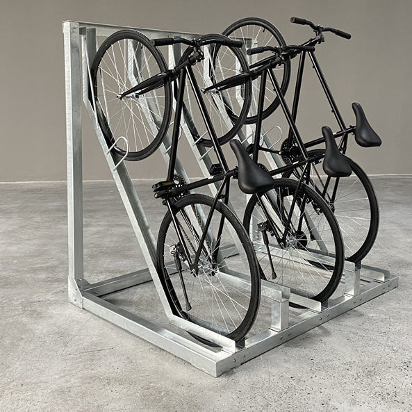 Floor-mounted bike rack - KVS-BR-SV5-OH - IKAVASS - galvanised steel ...