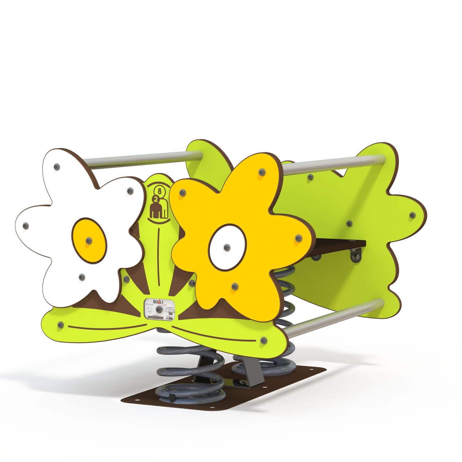 HPL spring rocker - RE 291-02 - QUALI-Cité - nature / 2-person