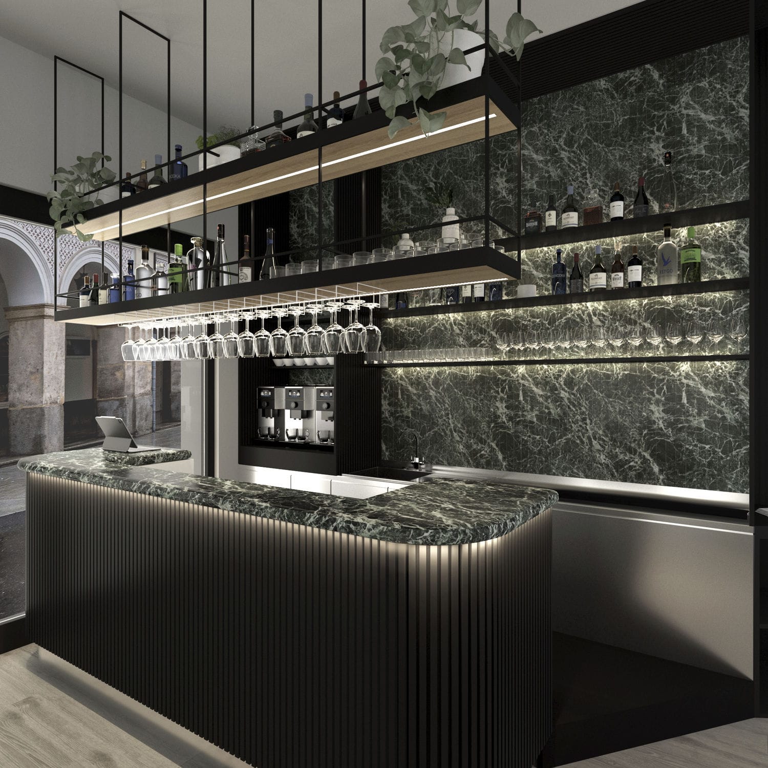 Marble natural stone slab - Verde Alpi - Pistore Marmi - for floor ...