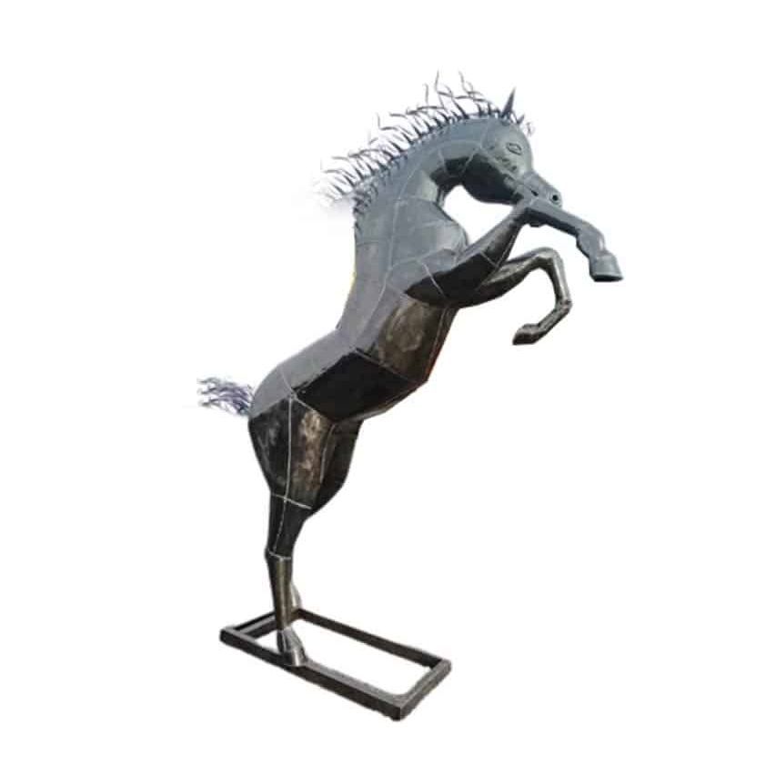 Metal sculpture HORSE FULL STANDING GRAND DECOR floormounted