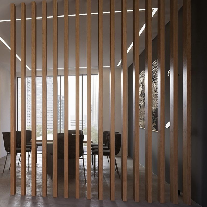 Louvered privacy screening BATTENS 50 ForMe aluminum / wood look