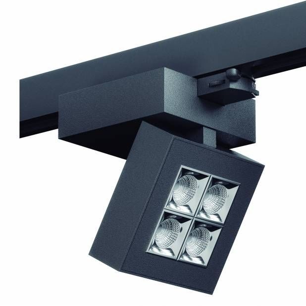 LED track light - LENS-2 - CELUX ILUMINACIÓN - square / metal / commercial