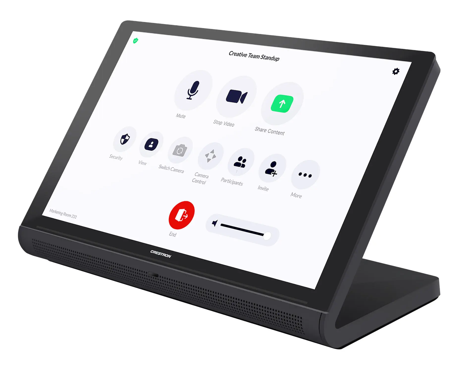 CRESTRON TS-1070-B-S タッチパネル TS-1070-B-S | 10.1-in. Tabletop Touch Screen, Black Smooth