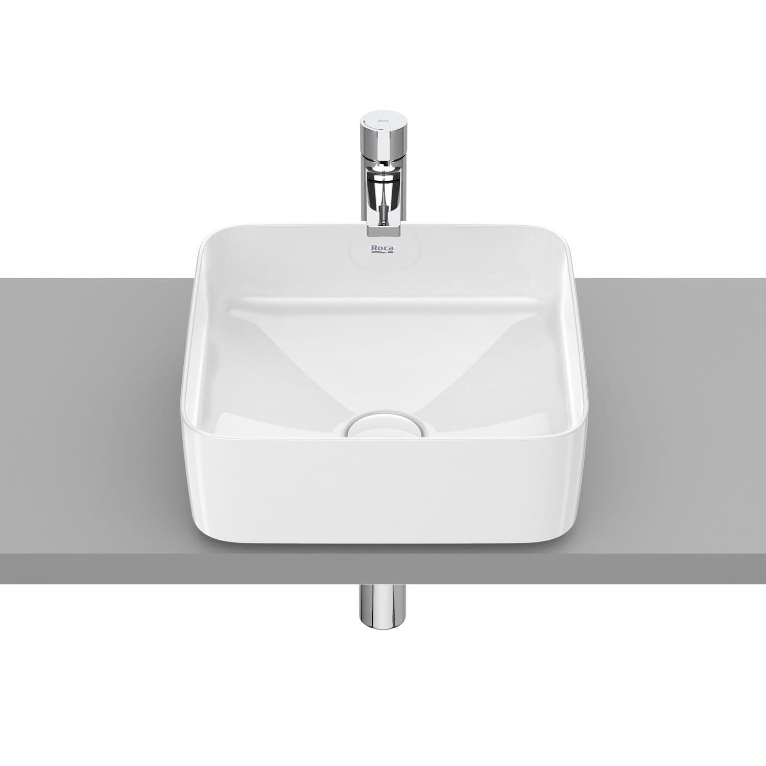 Square Roca Basin Countertop washbasin - INSPIRA SQUARE - ROCA - porcelain / square ...