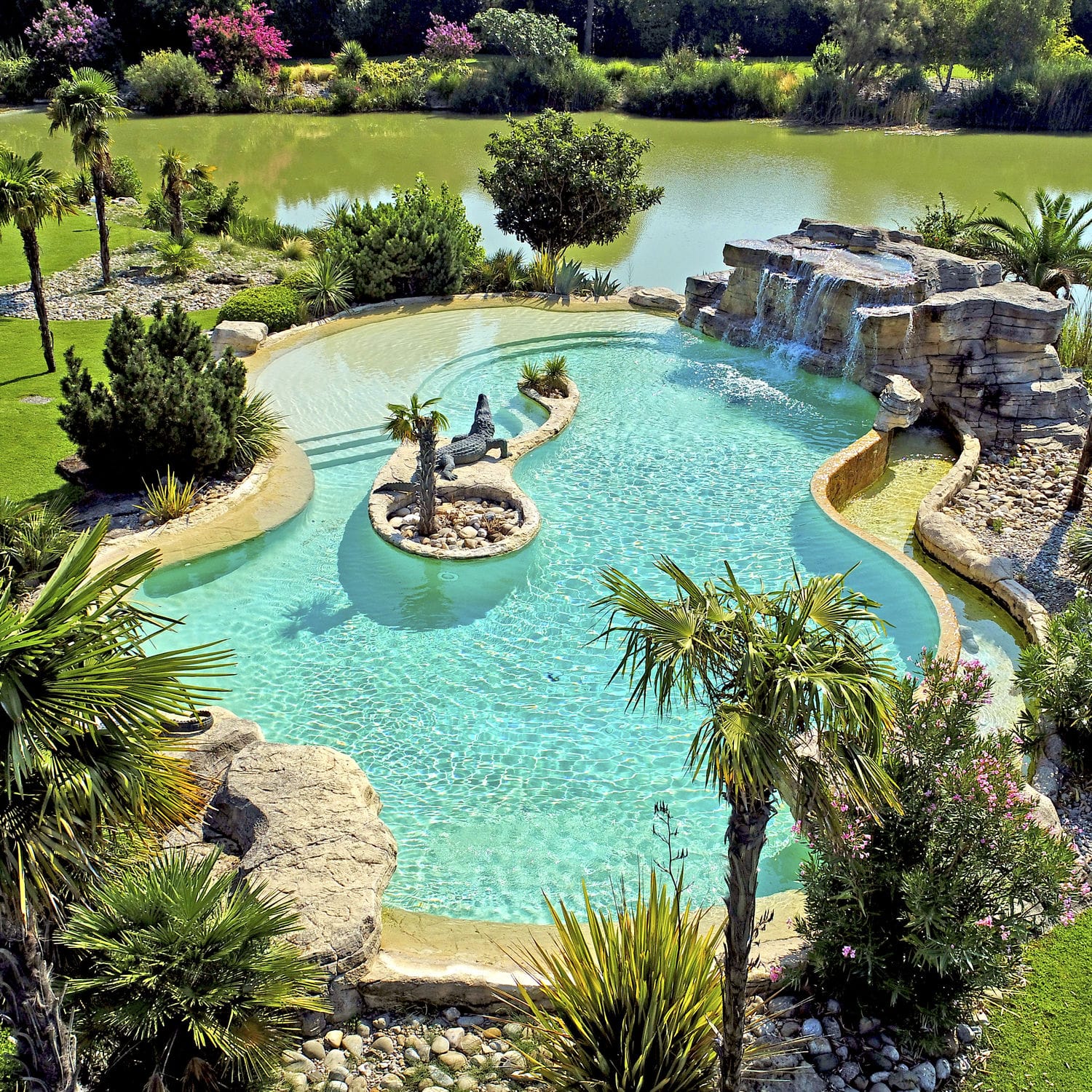 Tropical Beach Entry Pool Designs