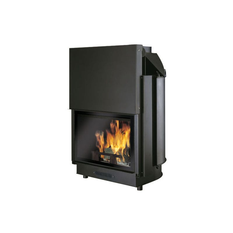Wood Burning Fireplace Contemporary Closed Hearth Corner