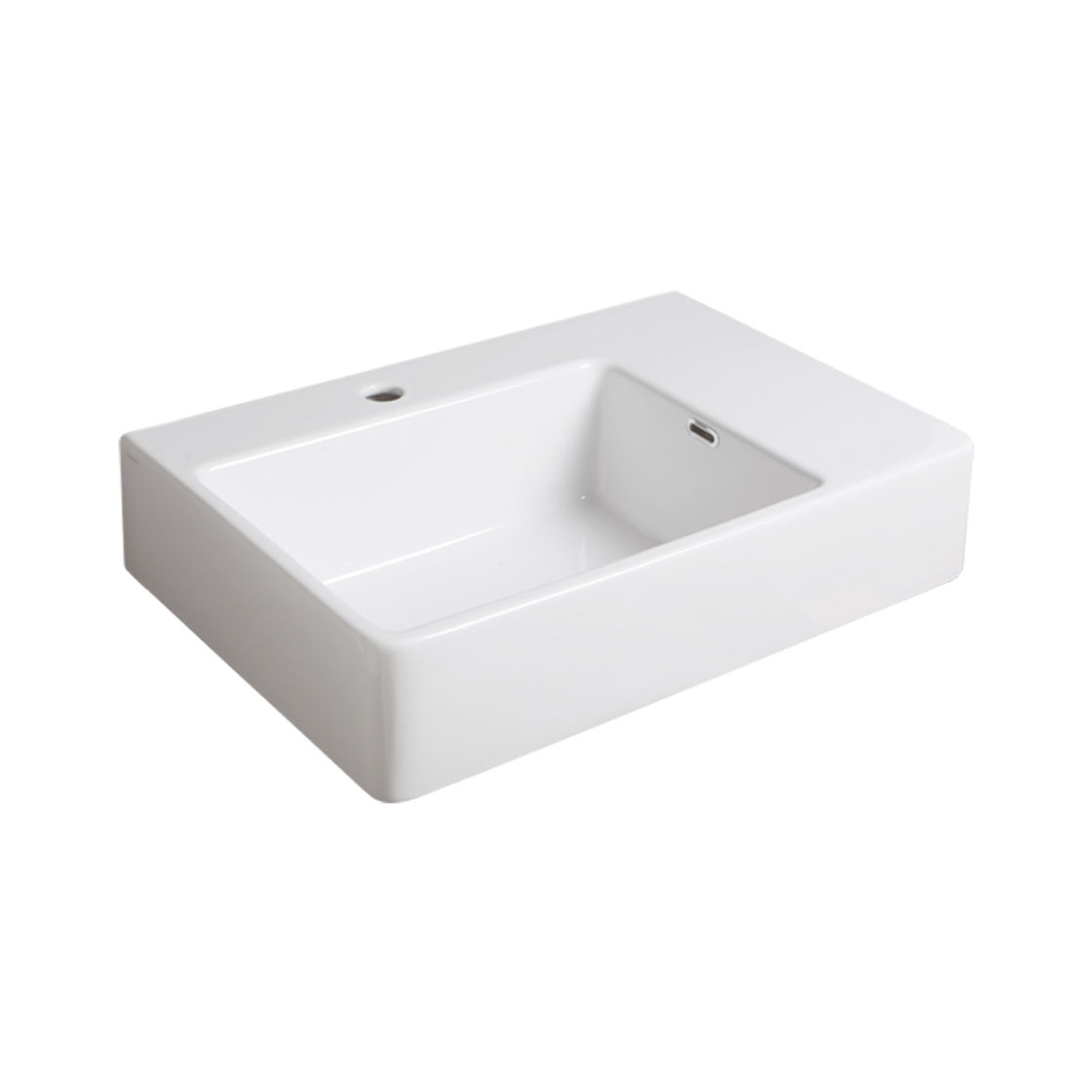 Wall-mounted washbasin - QU 65S - SIMAS ACQUA SPACE - ceramic / with ...