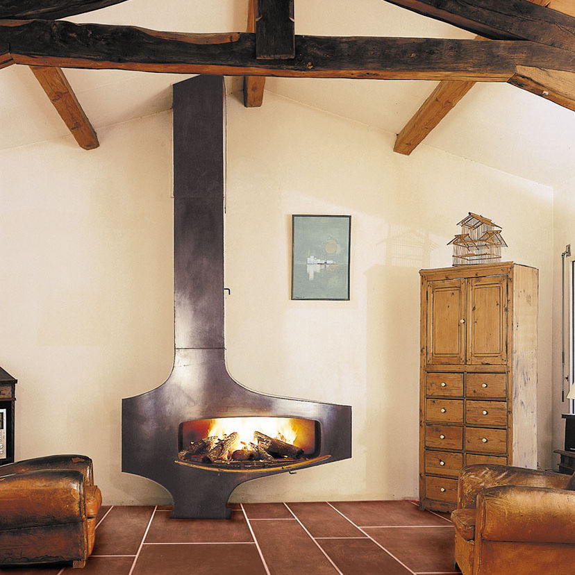 Gas Fireplace Wood Burning Original Design Closed Hearth