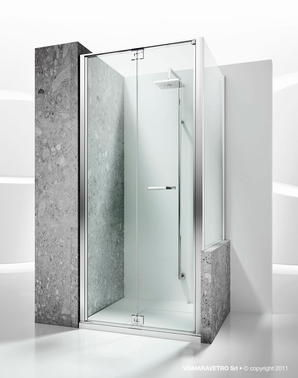 Folding Shower Screen Corner Replay Rn Rv Vismaravetro