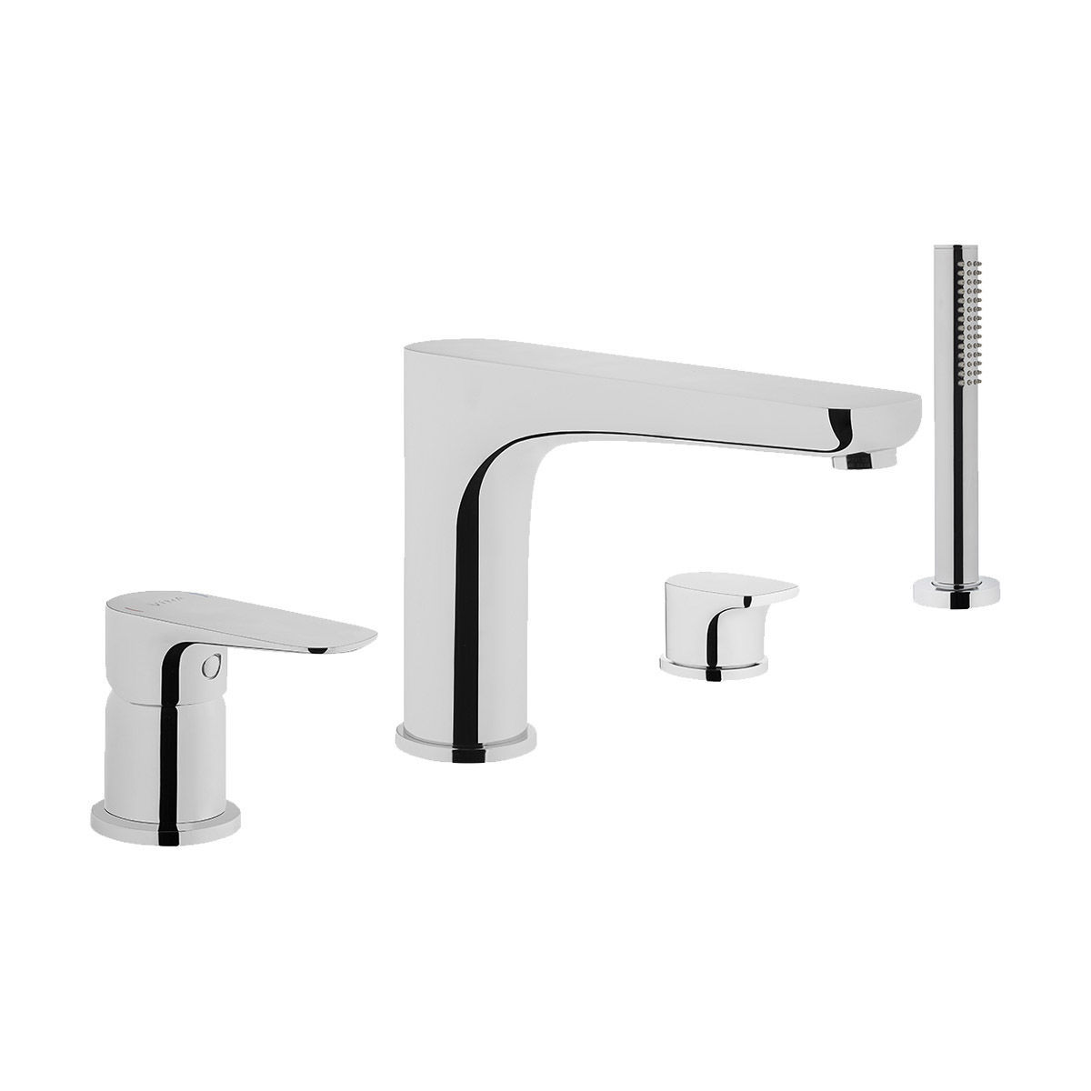 Bathtub mixer tap A42530EXP VitrA deck mounted / chromed metal