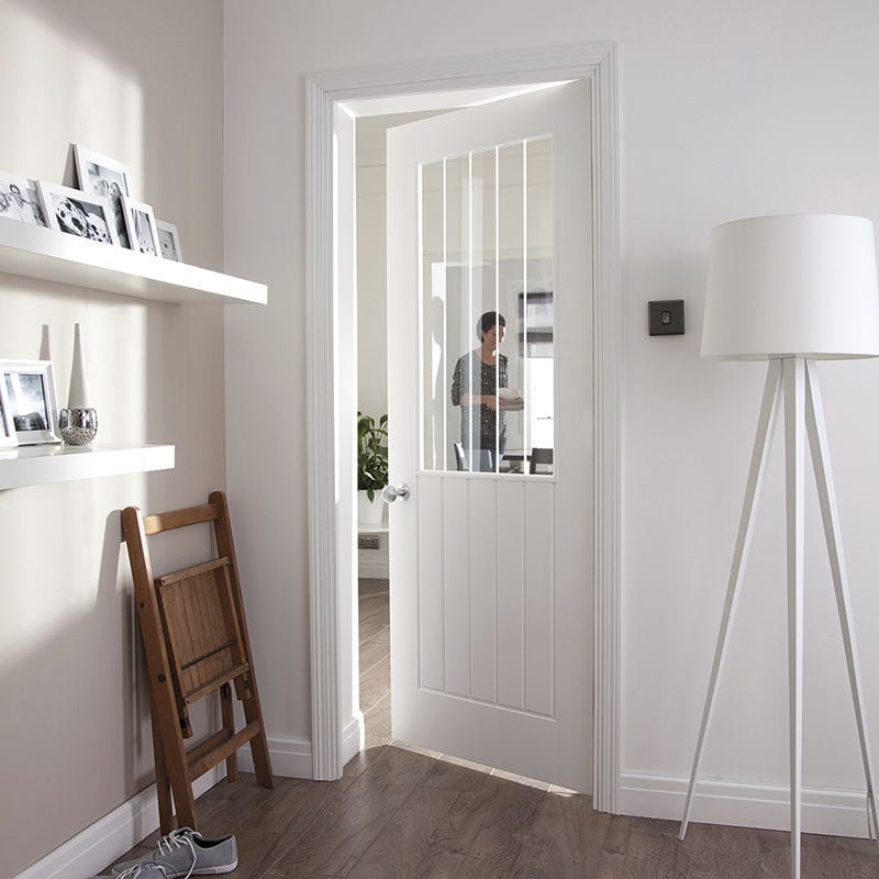 Interior Door Swing Mdf Fire Rated Newark Vertical Etch