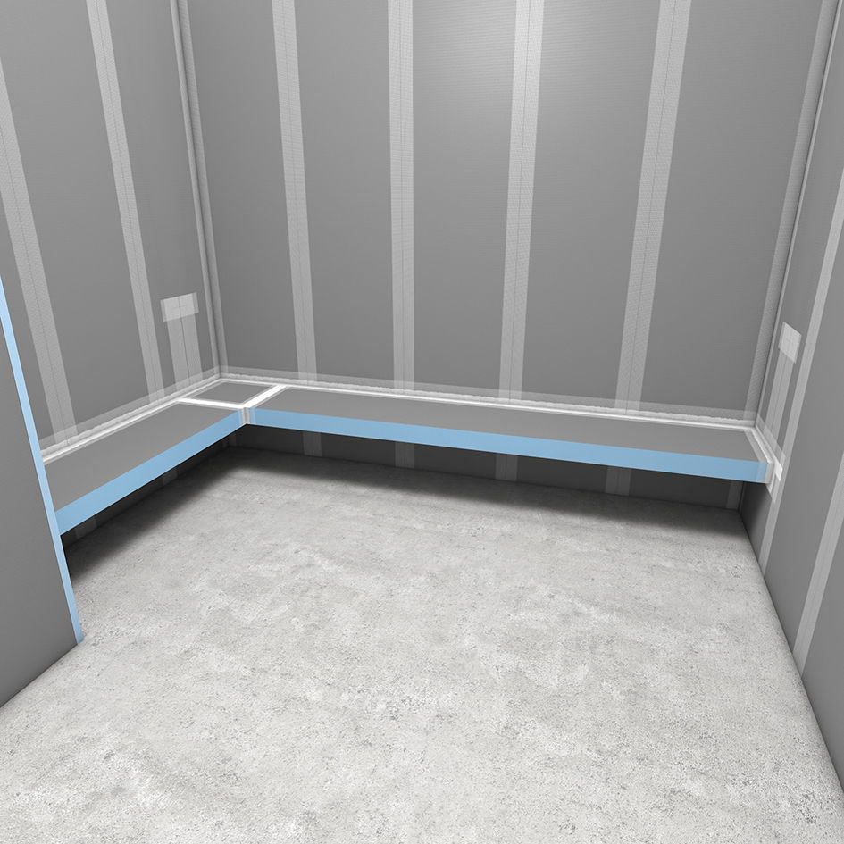 Fixed shower seat SANOASA FLOATING BENCH wedi GmbH wallmounted