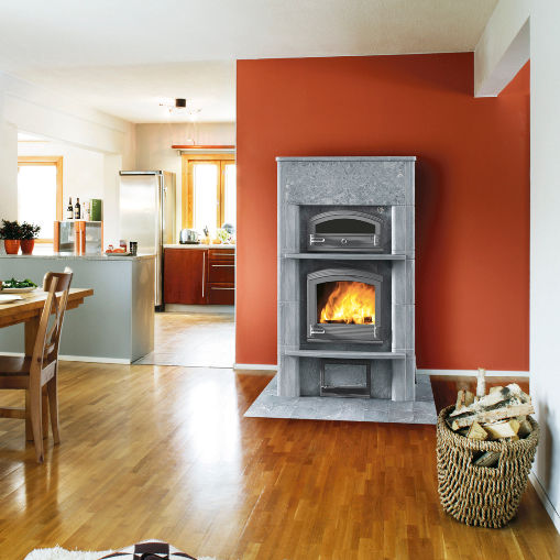 Wood heating stove - TLU2000/91 - TULIKIVI - traditional / stone / with ...