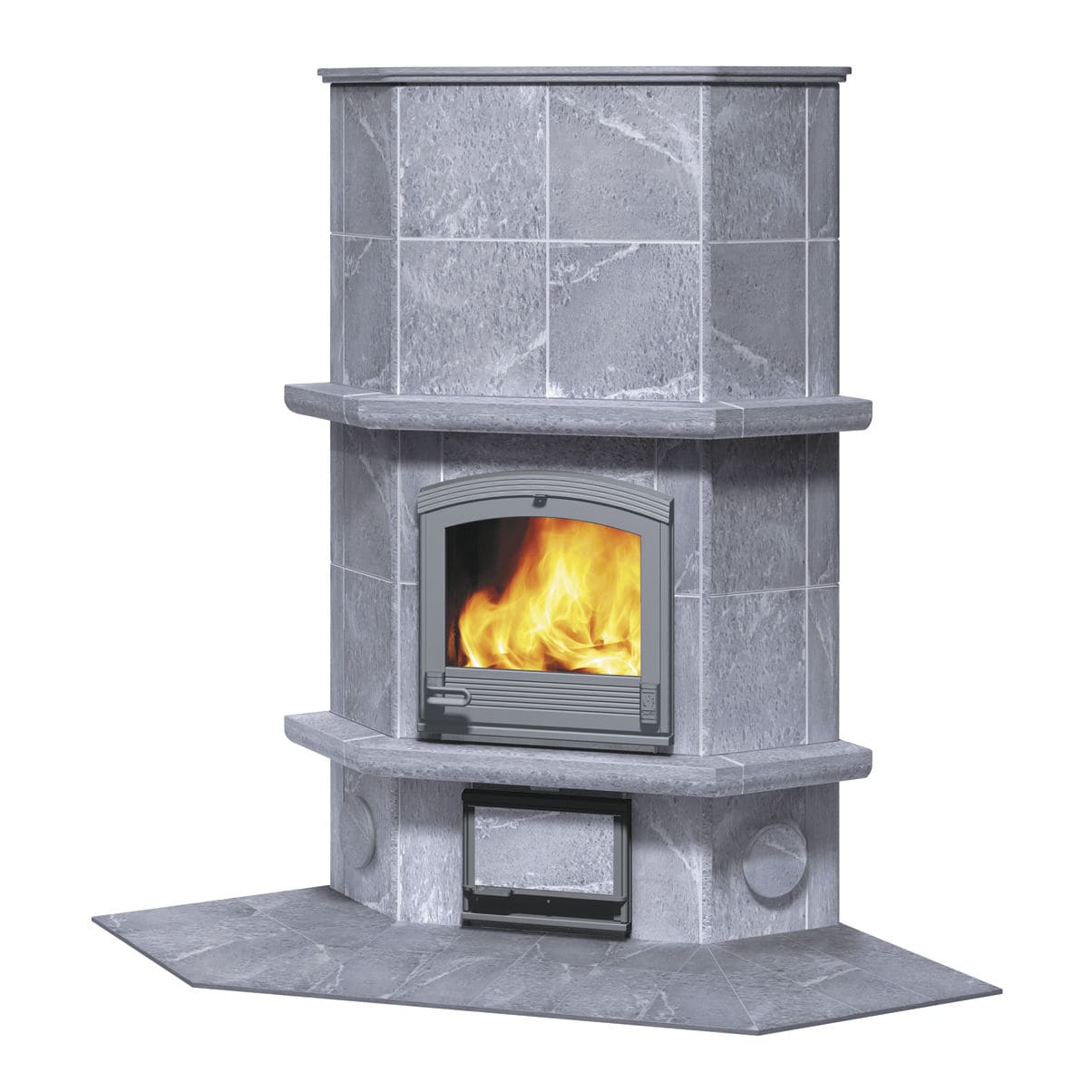 Wood heating stove - KTU1410/1 - TULIKIVI - corner / traditional / steatite