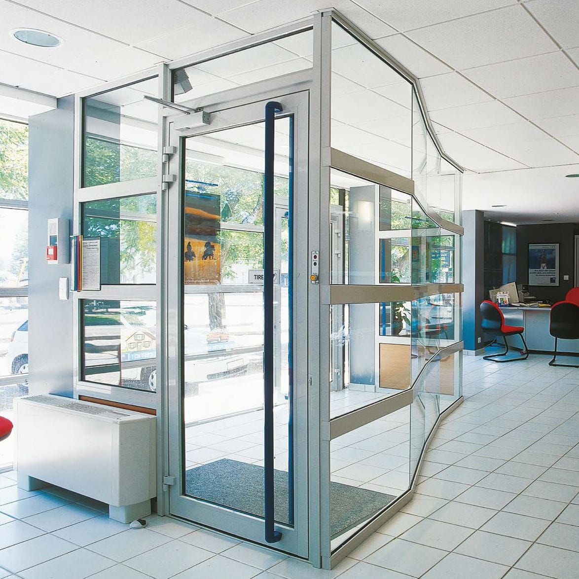 Bulletproof door COBALT TECHNAL interior / aluminium / steel