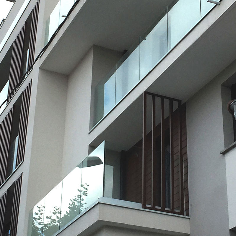 Glass panel balcony SABCO ORIGINAL SADEV aluminum / anodized