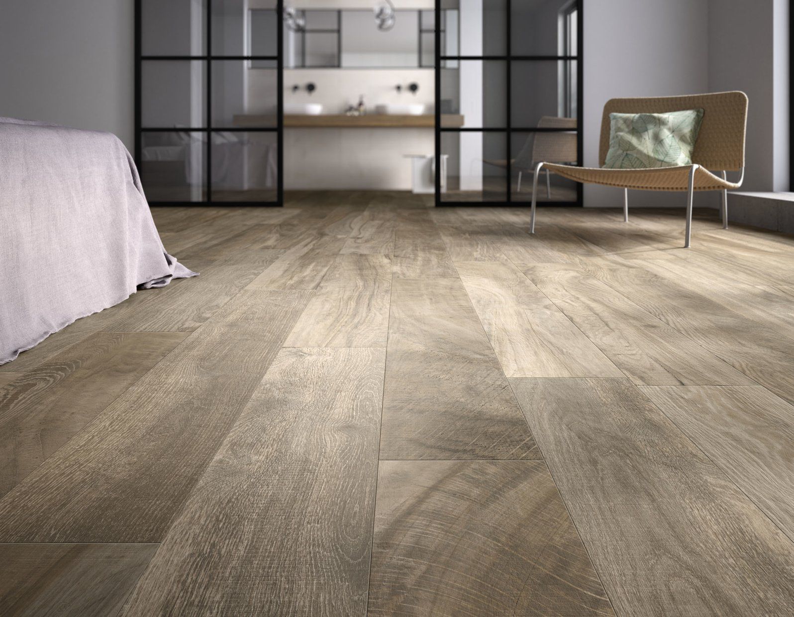 Indoor Tile Wall Floor Porcelain Circle Wood Rak