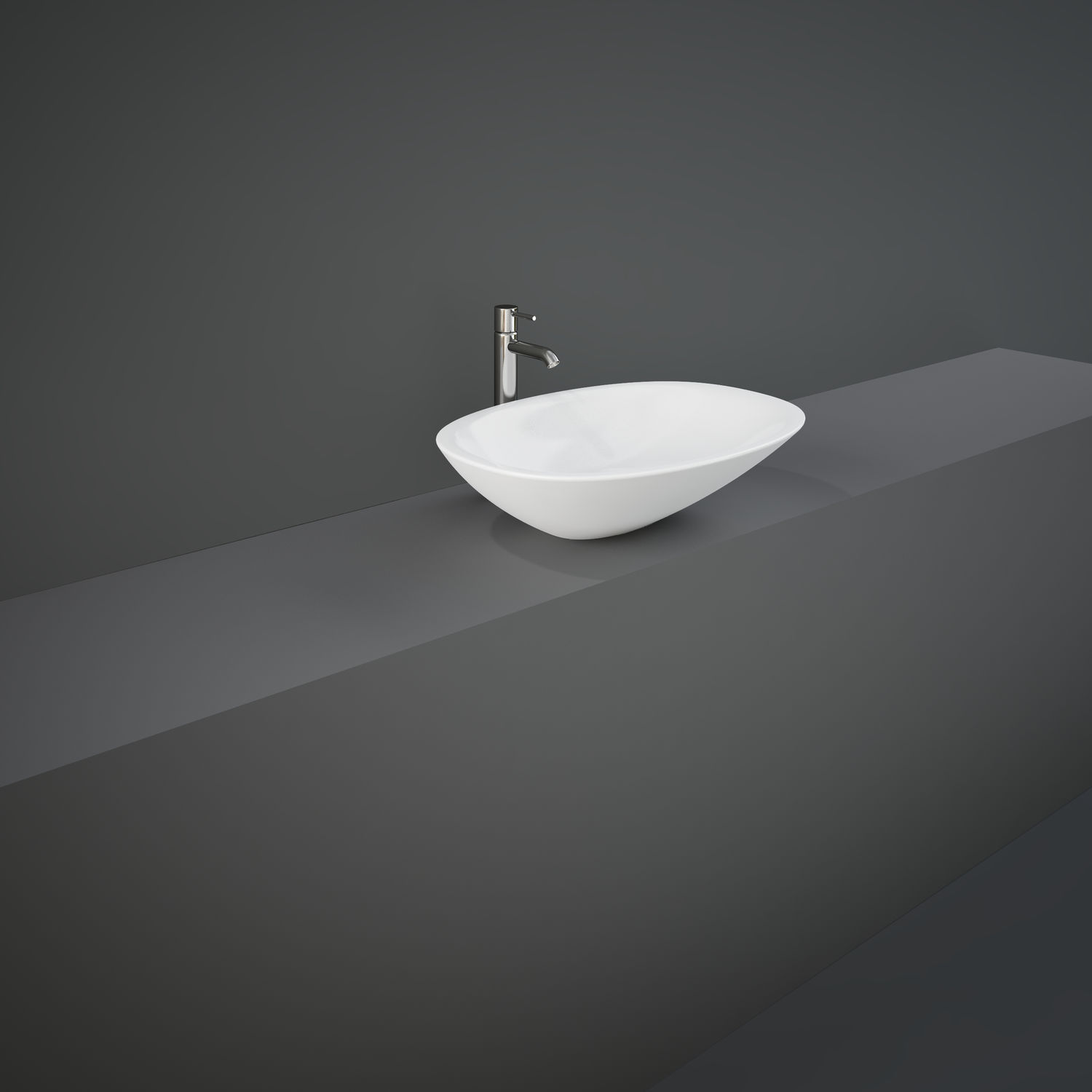Countertop washbasin RAKMorning RAK Ceramics ceramic / oval