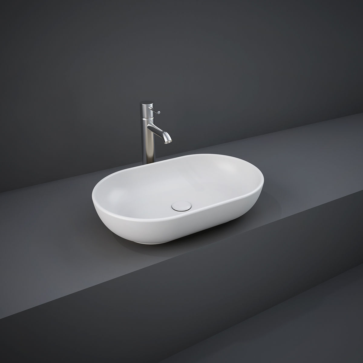 Countertop washbasin - RAK-Feeling - RAK Ceramics - ceramic / oval ...