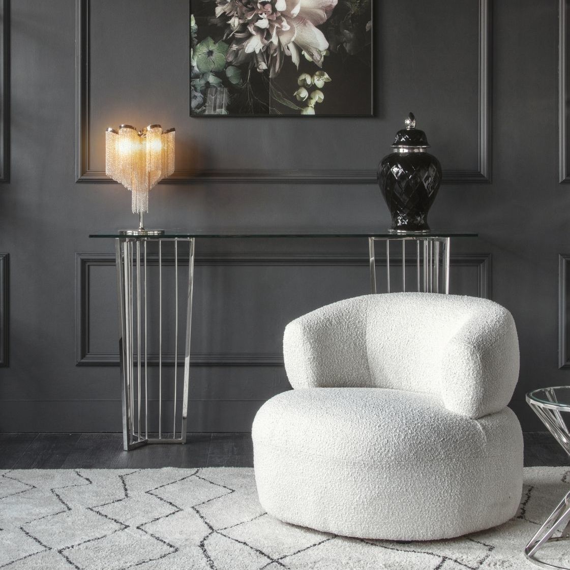 Contemporary table ABINGTON Marston & Langinger glass / stainless