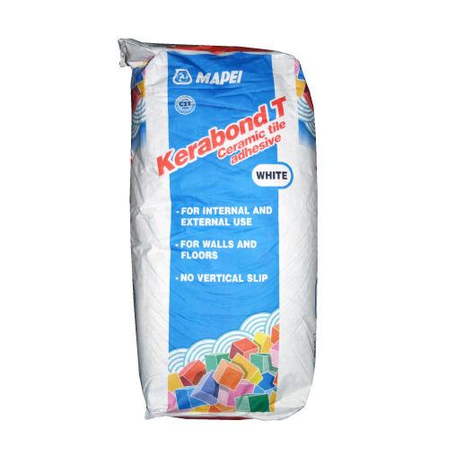 Fixing adhesive mortar KERABOND T MAPEI for tiles / cement / gray